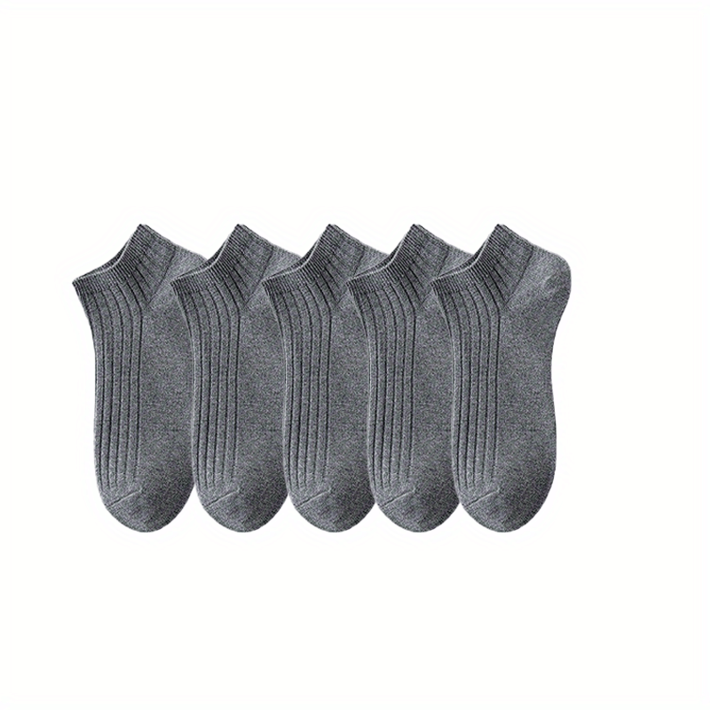 Men's Crew Socks 5 Pack Low Cut Ankle Socks Breathable & Comfortable