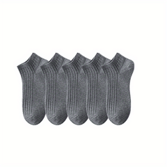 Men's Crew Socks 5 Pack Low Cut Ankle Socks Breathable & Comfortable