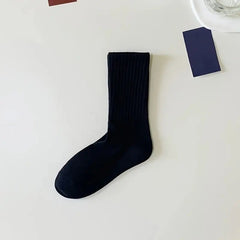 6 Pairs Casual Plain Socks Breathable Crew Socks for Men Women