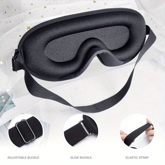 3D Contoured Blockout Light Eye Mask Adjustable Strap for Sleeping Travel Nap