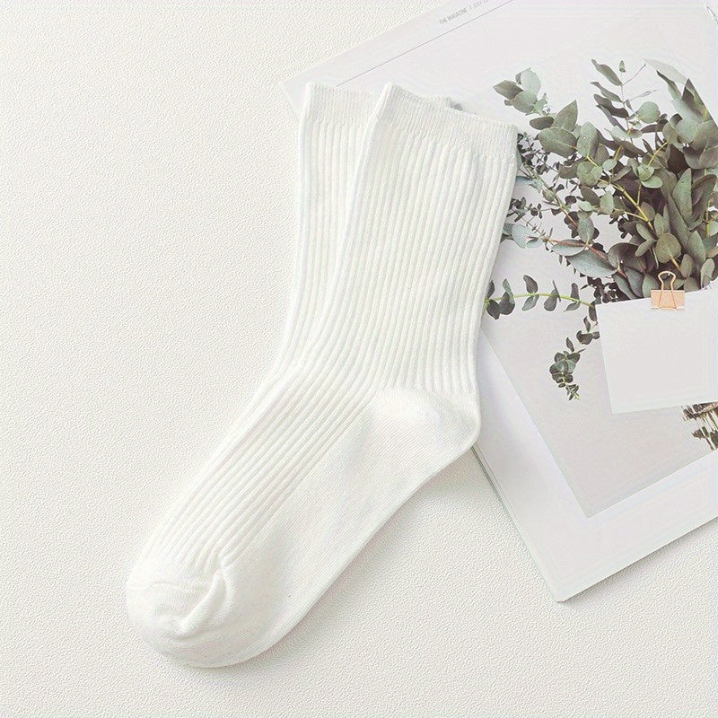 5pairs Men's Solid Sports Socks Winter Thickened Socks