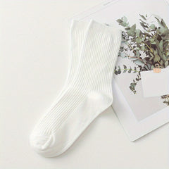 5pairs Men's Solid Sports Socks Winter Thickened Socks