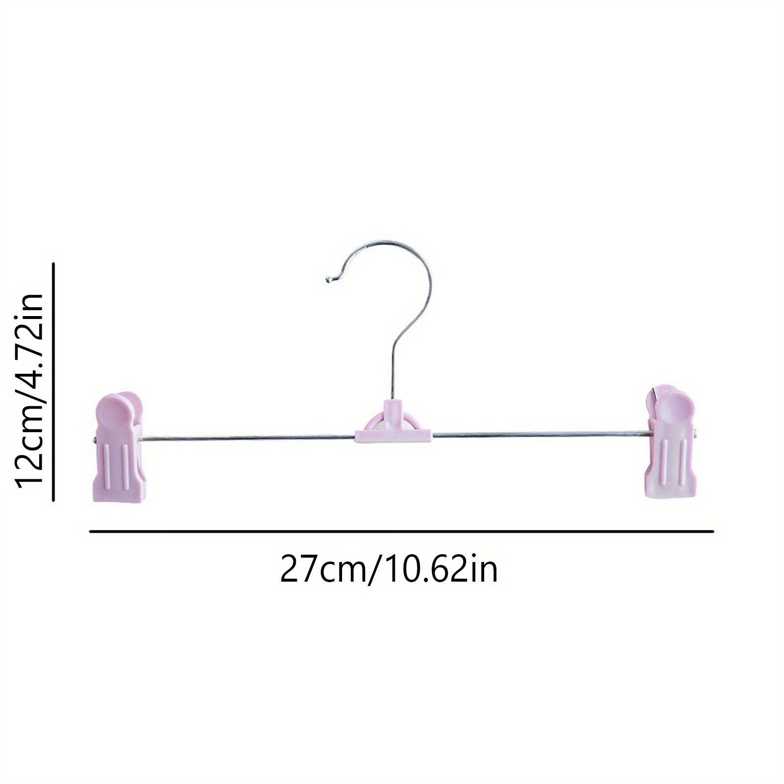 Space Saving Skirt & Pants Hangers With Clips Plastic Hangers