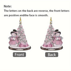 2D 3 15inch Christmas Pendant Ornaments Car Reflective Mirror Pendant
