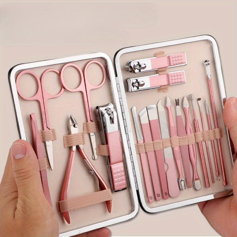 18pc Nail Clipper Set Fingernail & Toenail Cutter Manicure Tool