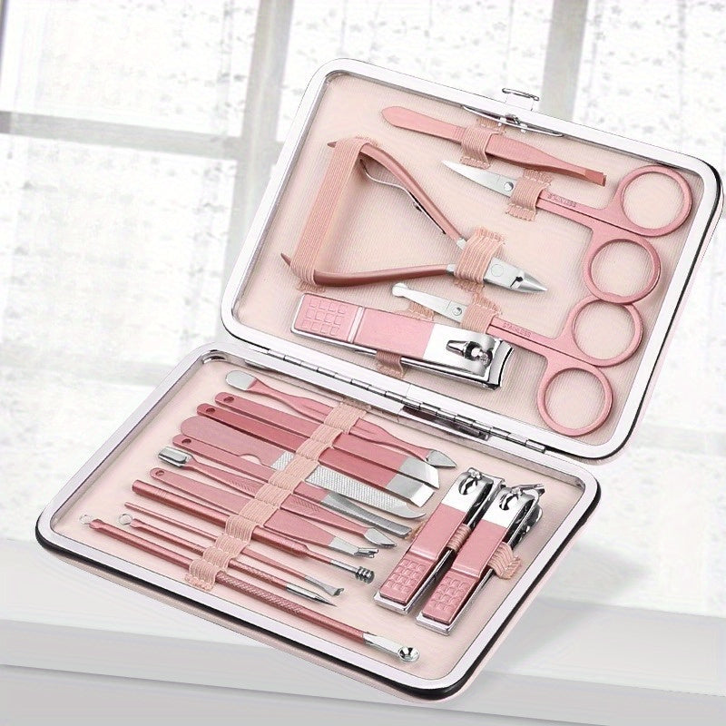 18pc Nail Clipper Set Fingernail & Toenail Cutter Manicure Tool