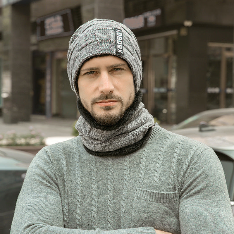 Winter Hat Neck Gaiter Set Velvet Thickened Beanie Hat Ear Protection