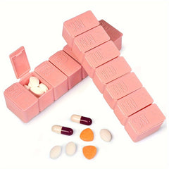 Portable 7-Day Pill Organizer for Outdoor Camping