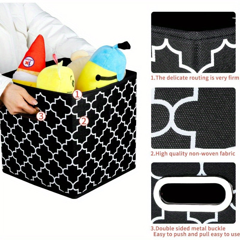 Foldable Storage Cubes Bins Organizer Baskets Dual Handles Decor