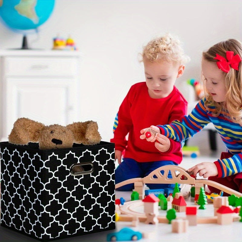 Foldable Storage Cubes Bins Organizer Baskets Dual Handles Decor