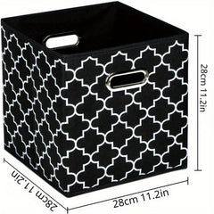 Foldable Storage Cubes Bins Organizer Baskets Dual Handles Decor