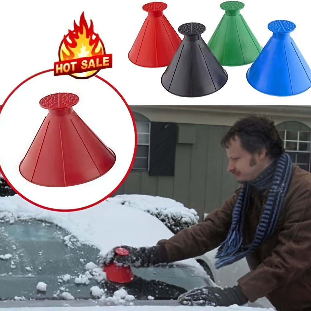 Round Horn Ice Scraper - Clear Windshield Tool