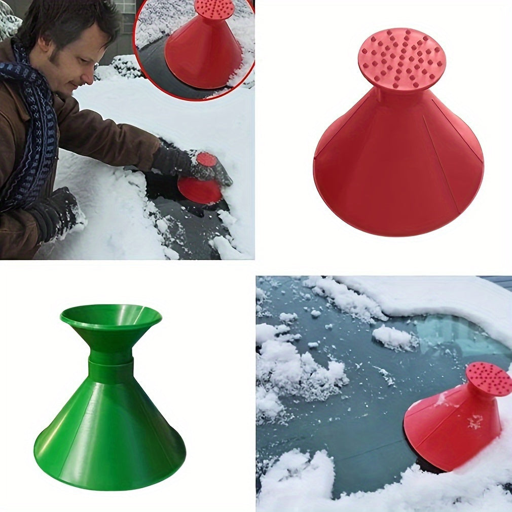 Round Horn Ice Scraper - Clear Windshield Tool