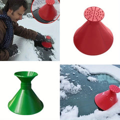 Round Horn Ice Scraper - Clear Windshield Tool