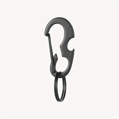 D Buckle Carabiner Bottle Opener Key Ring Stainless Steel