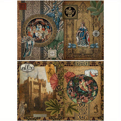 Retro Journal Paper for DIY Gift Art Crafts, Large Size Middle Ages Material