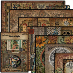 Retro Journal Paper for DIY Gift Art Crafts, Large Size Middle Ages Material