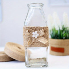 10M Natural Jute Ribbon Bow Crafts DIY Vintage Burlap Gift Wrapping