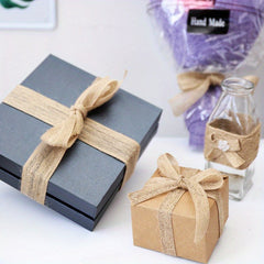 10M Natural Jute Ribbon Bow Crafts DIY Vintage Burlap Gift Wrapping