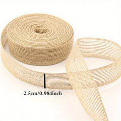 10M Natural Jute Ribbon Bow Crafts DIY Vintage Burlap Gift Wrapping