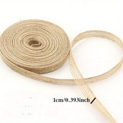 10M Natural Jute Ribbon Bow Crafts DIY Vintage Burlap Gift Wrapping