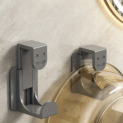 Smiley Face Pattern Retractable Washbasin Punch Adhesive Hooks