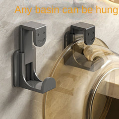 Smiley Face Pattern Retractable Washbasin Punch Adhesive Hooks