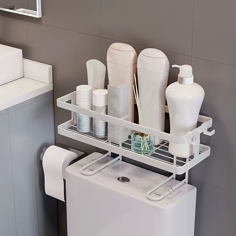 Bathroom Toilet Storage Shelf Organizer With Toilet Paper Holder