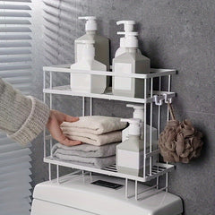 Bathroom Toilet Storage Shelf Organizer With Toilet Paper Holder