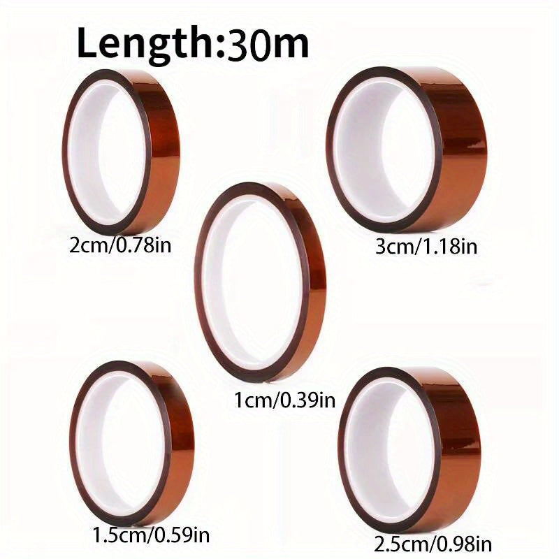 33m Long Golden High Temp Adhesive Tape Polyimide Tape Pet
