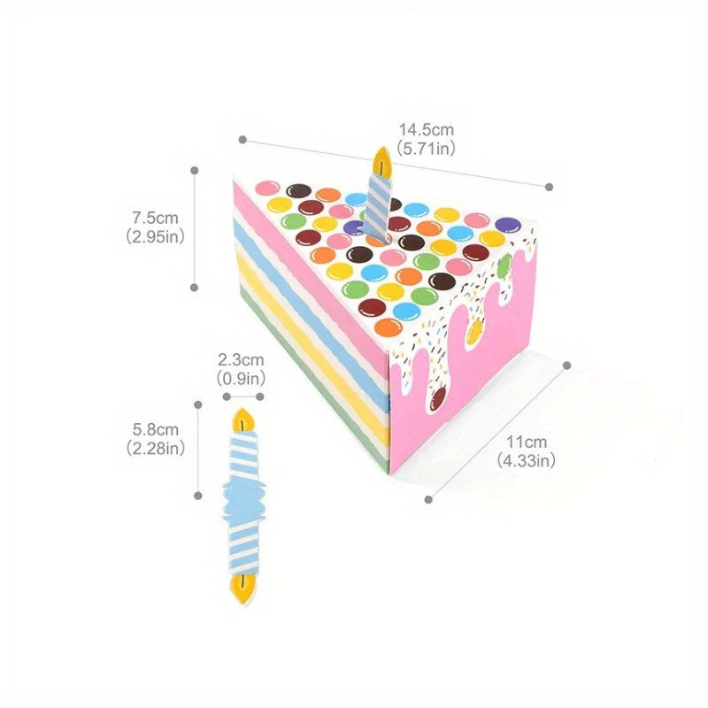 8pcs Triangle Cake Shape Pink Goodies Box Birthday Party Favor Supplies