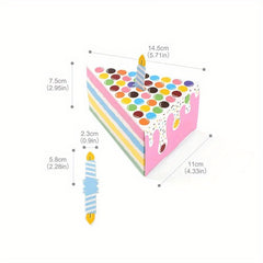 8pcs Triangle Cake Shape Pink Goodies Box Birthday Party Favor Supplies