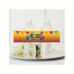 10pcs Party Water Bottle Label Stickers