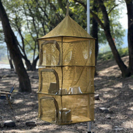 CLS Outdoor Folding Drying Net Basket for Camping and Home