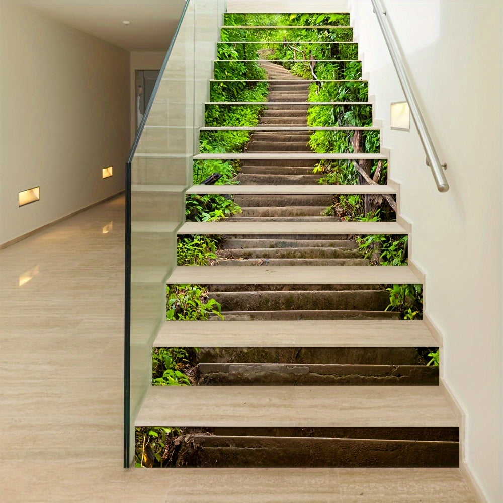 13pcs Stair Sticker Removable Self Adhesive Vinyl Stair Decals