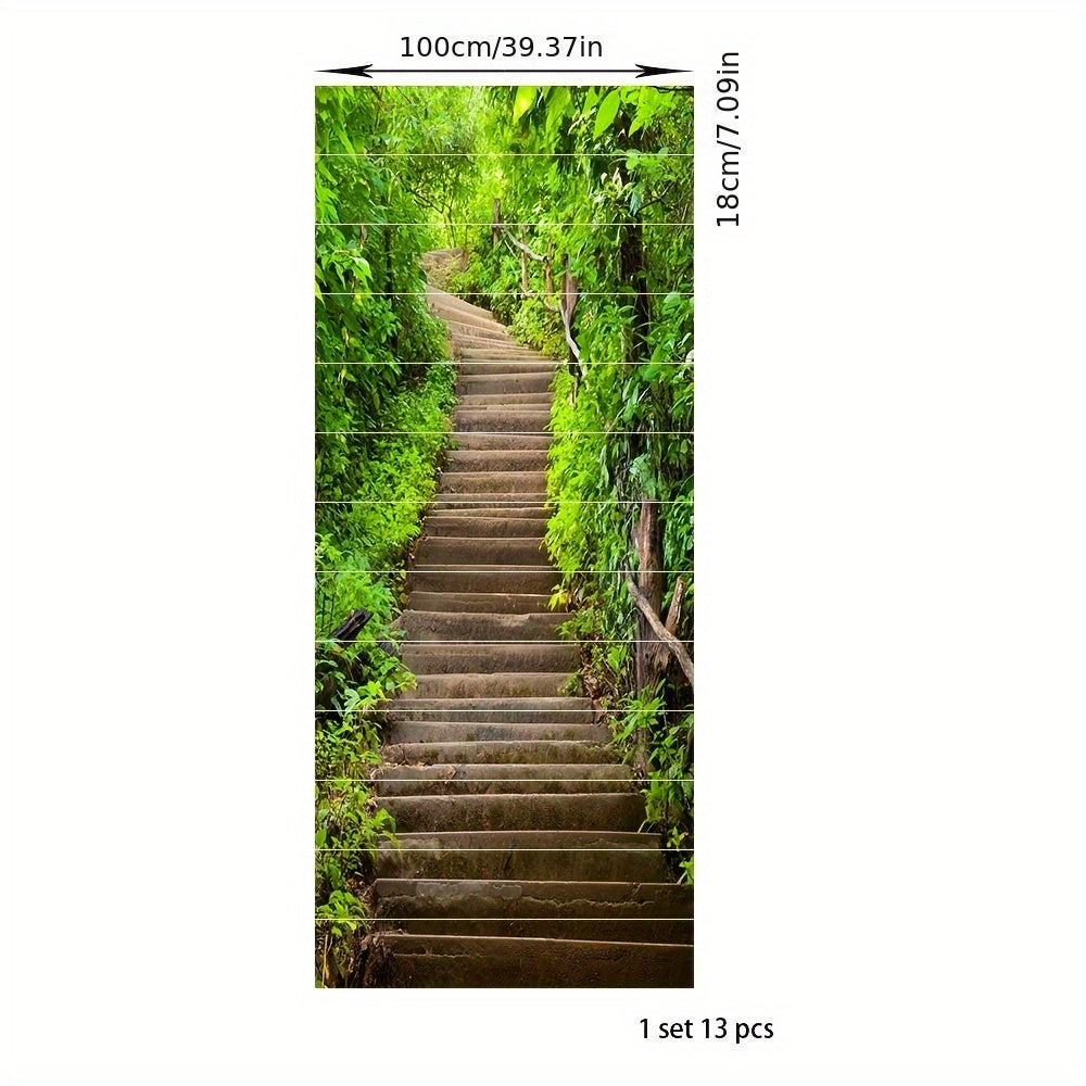 13pcs Stair Sticker Removable Self Adhesive Vinyl Stair Decals