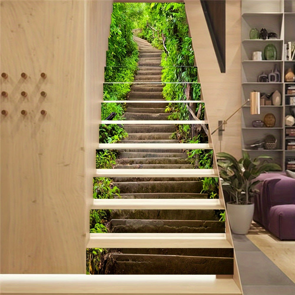 13pcs Stair Sticker Removable Self Adhesive Vinyl Stair Decals