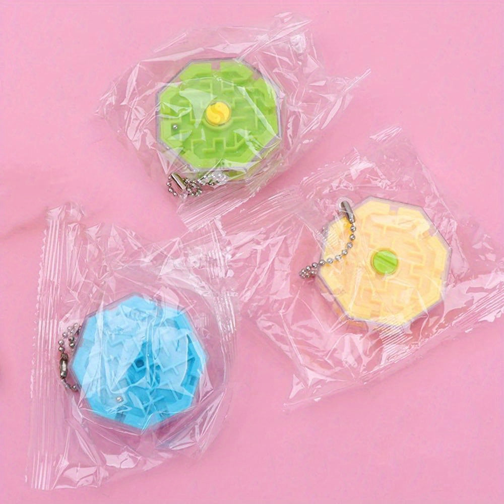 6pcs 3D Beads Maze Keychain Toy Set Birthday Party Giveaway Game