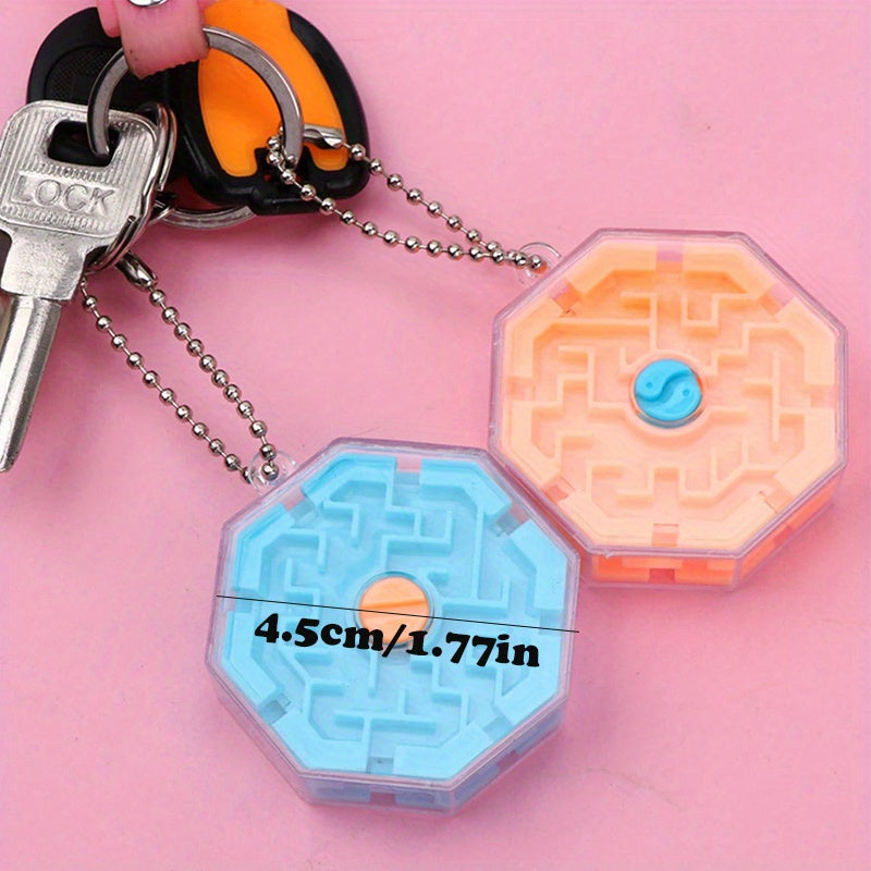 6pcs 3D Beads Maze Keychain Toy Set Birthday Party Giveaway Game