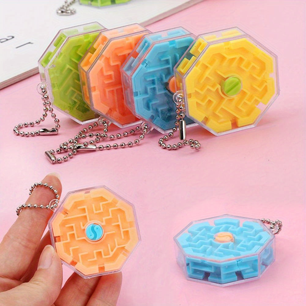 6pcs 3D Beads Maze Keychain Toy Set Birthday Party Giveaway Game
