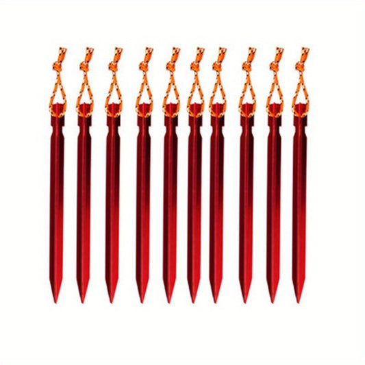 10PCS Aluminum Triangular Nails Beach Tent Ground Canopy Accessories