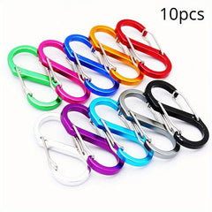10pcs S Spring Keychain Buckle for Outdoor Fishing Camping Hiking