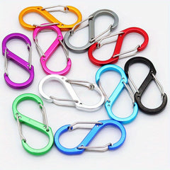 10pcs S Spring Keychain Buckle for Outdoor Fishing Camping Hiking