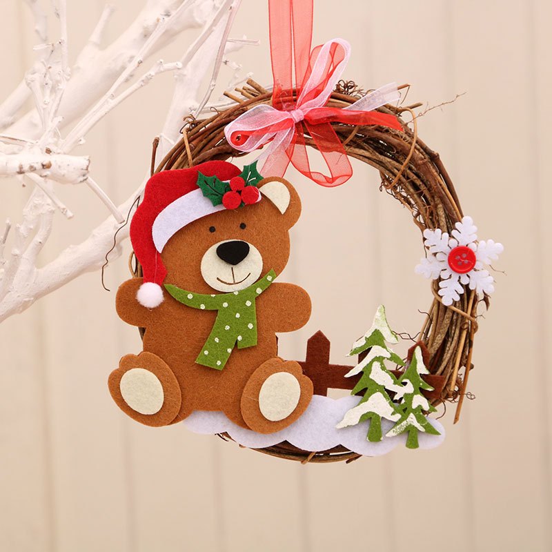 Christmas Wooden Vine Wreath Decoration