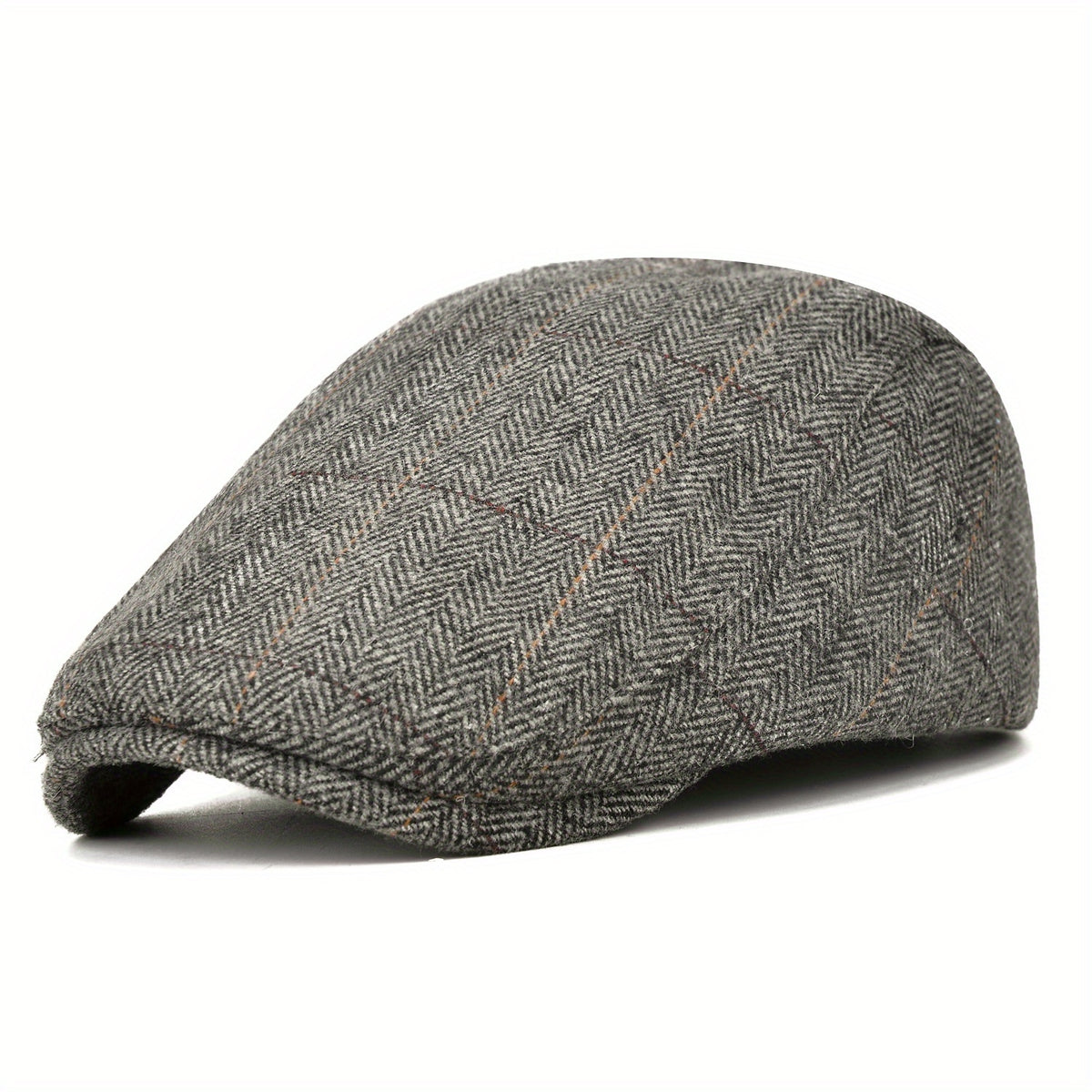 Herringbone Beret Cabbie Beret Hat for Men