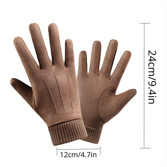 Suede Gloves for Winter Touch Screen Cold Protection Gloves