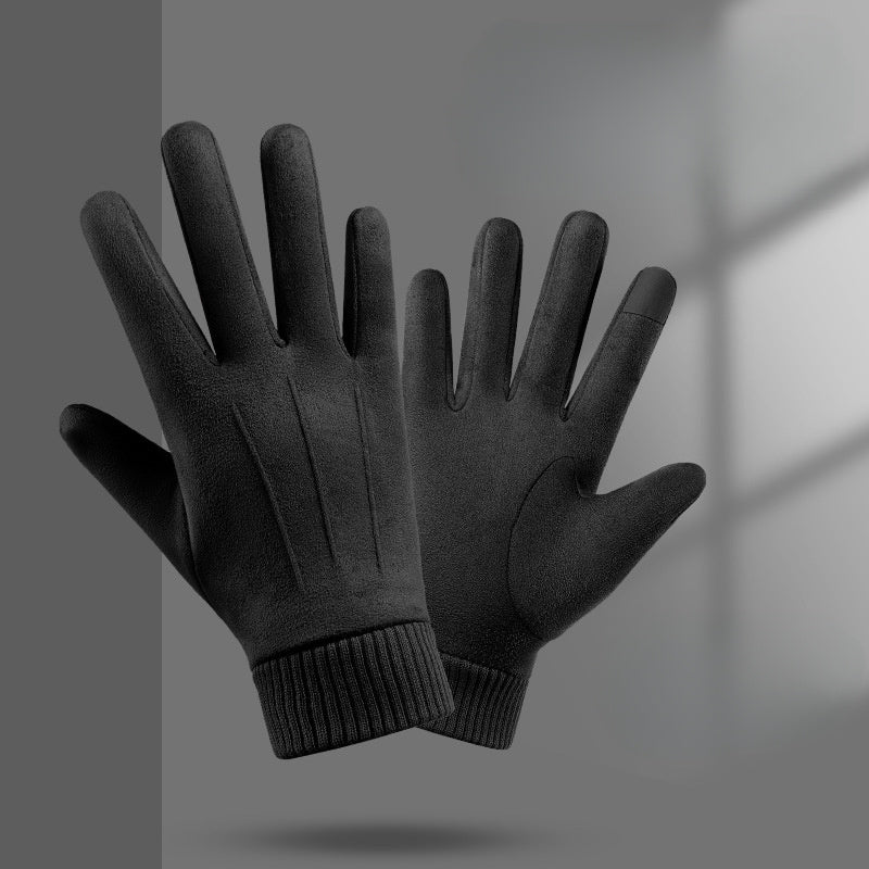 Suede Gloves for Winter Touch Screen Cold Protection Gloves