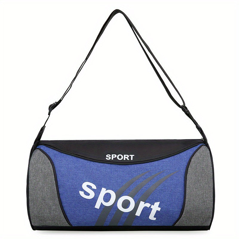 Colorblock Sports Bag Large Capacity Zipper Duffle Bag