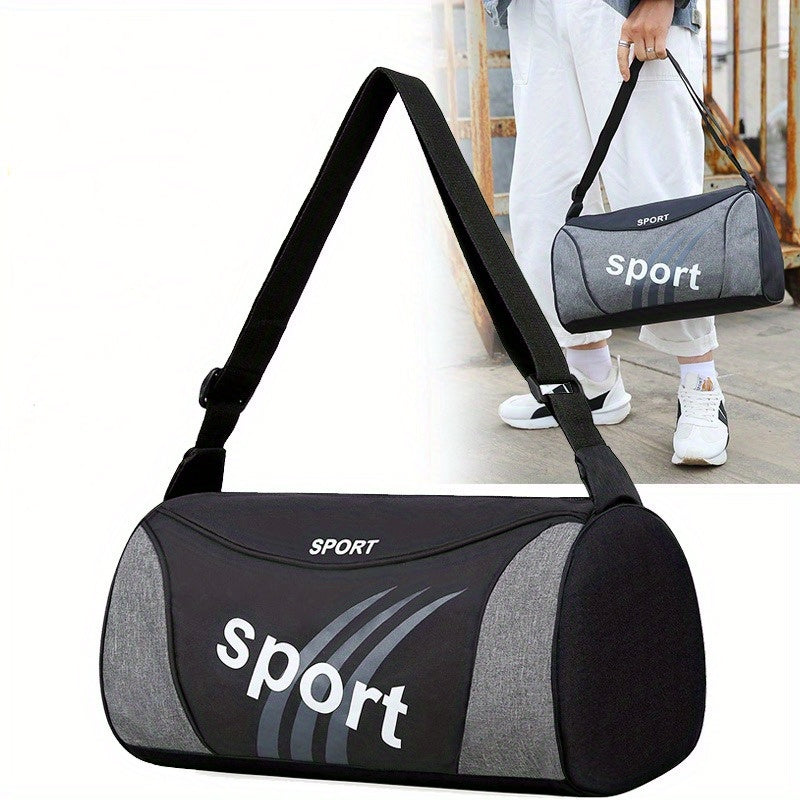 Colorblock Sports Bag Large Capacity Zipper Duffle Bag