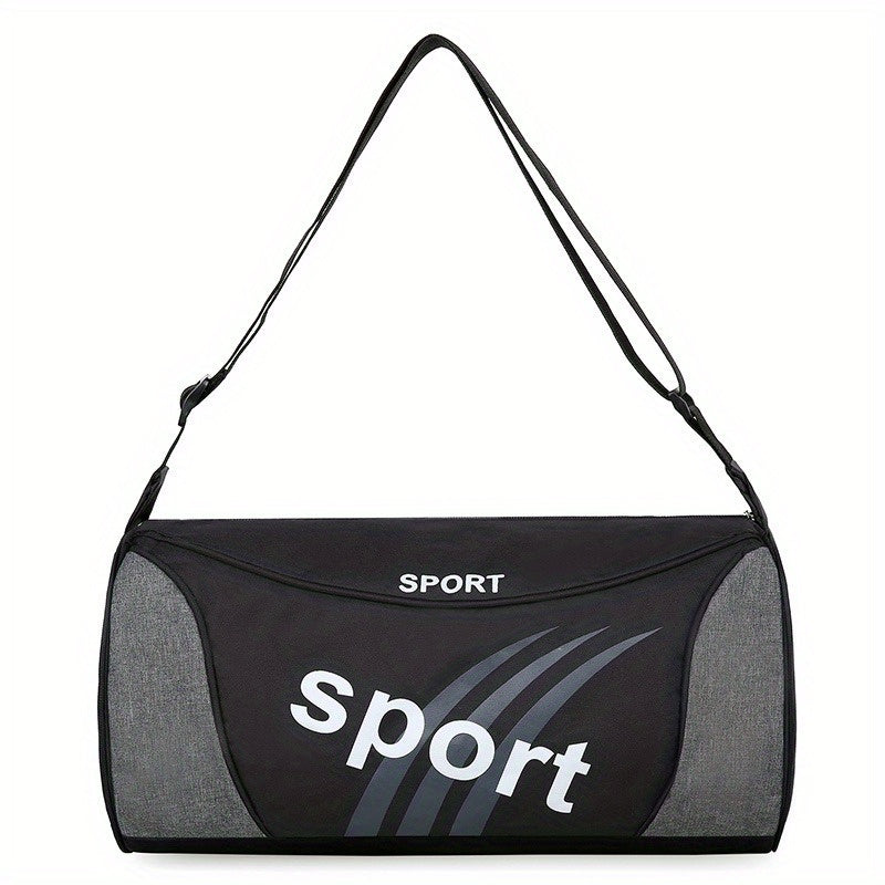 Colorblock Sports Bag Large Capacity Zipper Duffle Bag